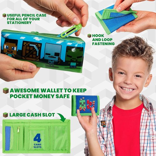 **Minecraft Advent Calendar 2025 - 24 Fun Items Including Keychains, Pens & Notebooks | Green Cube**