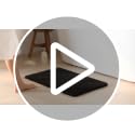 TYUU Black Bathroom Rug, Non-Slip Washable Bath Mat 16" x 24"