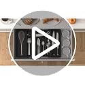 Lifewit Expandable Silverware Organizer & Plastic Utensil Tray for Kitchen Drawer