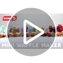 Mini Waffle Maker - 4-Inch Portable Nonstick Electric Waffle Iron, Red