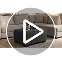 Stretch Jacquard Rectangle Ottoman Slipcover (Fits 29"-34") - Grey