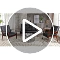 3-Piece Mid-Century Modern Living Room Furniture Set, Loveseat and 2 Chairs