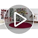 60-Inch Cream Cable Knit Christmas Tree Skirt with Wooden Toggles - Starry Dynamo