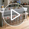 Waterproof Rectangle Bar Stool Covers - Set of 4 Stretchable Washable Seat Covers