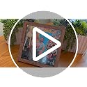 Black Wood Grain 5x7 Picture Frame Set with Mat - Rustic Wall Decor