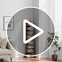 8-Tier Vertical Spine Bookshelf for Small Spaces, Narrow Corner Book Tower