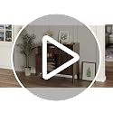 31" Fluted Buffet Cabinet, Walnut Sideboard with Drawer and Doors