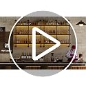 47-inch Wall-Mounted Wine Rack with LED Lights - Solid Wood Floating Shelf