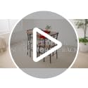 3-Piece Space-Saving Dining Set with Table, Chairs & Storage Rack