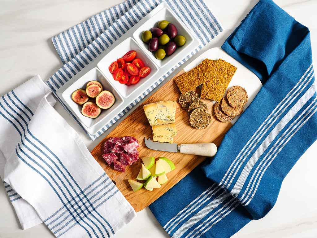 KAF Home Soho Kitchen Dish Towel Set of 10 | 18 x 28 Inch Tea Towels | Soft and Absorbent Mixed Set of Flat Towels (Teal)