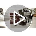 KeenCJCV 1 Pack 16oz Glass Mini Coffee Pot Mug with Spill-Proof Lid, Heatproof, Novelty Travel & Office Cup