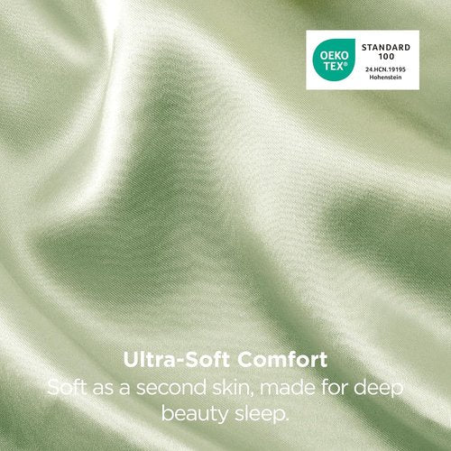 Bedsure Satin Pillowcase - Luxurious Silk-Like Feel | Standard Size 20x26 Inches, Sage Green - 2 Pack
