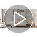 Full Size Velvet Platform Bed Frame with Wingback Headboard, White