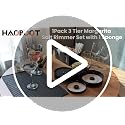 HAOBOOT 3-Tier Margarita Salt Rimmer Set for Cocktails, Bar Tool