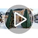 Hadisi Grey 9Ft Upright Christmas Tree Storage Bag with Support Rod Technology