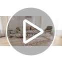 5x7 Scalloped Washable Area Rug - Non-Slip Stain-Resistant Beige Carpet