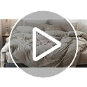100% Washed Cotton King Duvet Cover Set - Soft Linen-Look Bedding