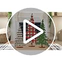FestalMart 5-Size Wooden Christmas Tree Signs Indoor Decor