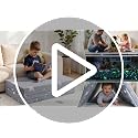 Foldable Kids Floor Mattress, 48x72 Inch Glow-in-the-Dark Play Mat