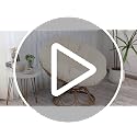 Papasan Cushion Cover - Soft, Removable, Machine Washable, Elastic Closure (48-50 inch, Cream White)