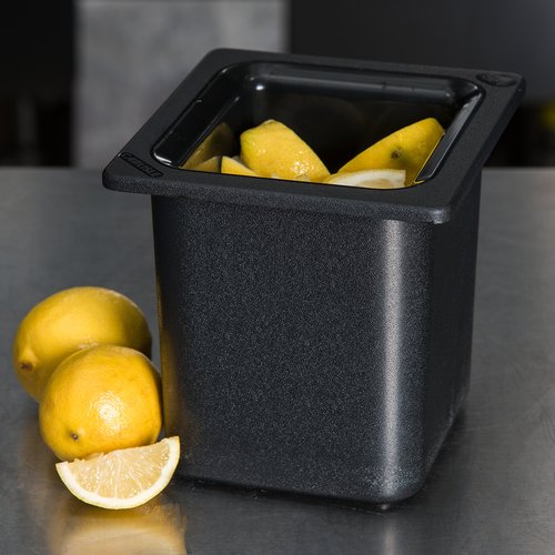 Carlisle FoodService Products CM110503 Coldmaster ABS High Capacity Sixth Size Food Pan, 1.70 qt Capacity, 6-7/8" Length x 6-1/4" Width x 6-3/8" Height, Black
