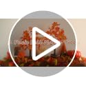 Lighted Artificial Fall Maple Tree - 22" Battery Operated with 24 LEDs - 2 Pack Fall Decorations for Indoor Use