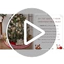 Dremisland 36-Inch Red Cable Knit Christmas Tree Skirt Rustic Holiday Decor