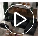 U-Shaped 4-Seat Sectional Sofa with Double Chaise Lounges, White