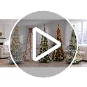 Karl Home 6 ft Snow Flocked Pre-lit Artificial Pop Up Christmas Tree with 100 Warm Lights, Golden Ornaments – Snowy Green