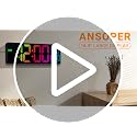 16.5" Large Digital Wall Clock with RGB LED Display & Remote Control