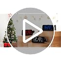 Digital Projection Alarm Clock with Ceiling Display and Temperature Monitor