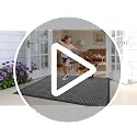 Heavy-Duty Front Door Mat, 29.5x17 Inch Waterproof Dirt Trapper - Grey