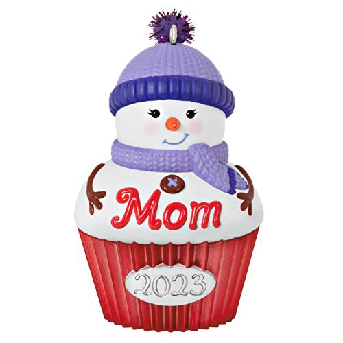 Mom Snowman Cupcake 2023 Hallmark Keepsake Ornament – Christmas Tree Gift