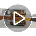 2-Tier Detachable Metal Fruit Basket with Banana Hangers & Wooden Handle