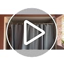 Waffle Weave Shower Curtain, Heavyweight Cotton Blend Fabric, 72x72 Inch