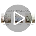 Tan Gingham Ruffle Duvet Cover Set - 3 Piece Soft Washed Farmhouse Bedding