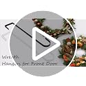 12-Inch White Metal Over the Door Wreath Hanger for Front Door Decor