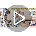 Clear Toy Storage Bags 6-Pack - Waterproof PVC Organizers with Name Tag