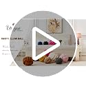 Soft Handmade Knot Pillow - Round Plush Boucle Cushion (8.6" Ivory)