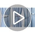 6 Pack Magnetic Curtain Tiebacks, 18.9" White Pearl Drapery Holdbacks