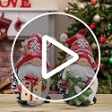 Hodao Red Gnome Figurines Set of 2 – Christmas Indoor Holiday Decor