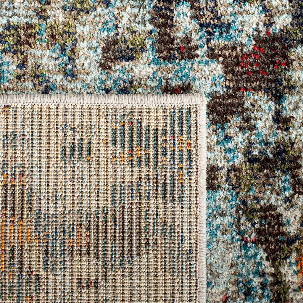 SAFAVIEH Area Rug 8x10 - Madison Collection - Modern Grey & Blue Abstract Design | Non-Shedding & Easy to Clean for Living Room, Bedroom, Office, Dining Space