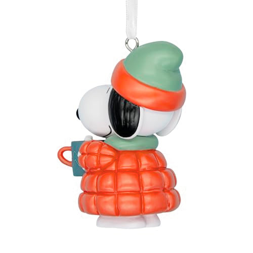 Hallmark Peanuts Snoopy Holding Hot Cocoa Christmas Ornament - Festive Holiday Decor
