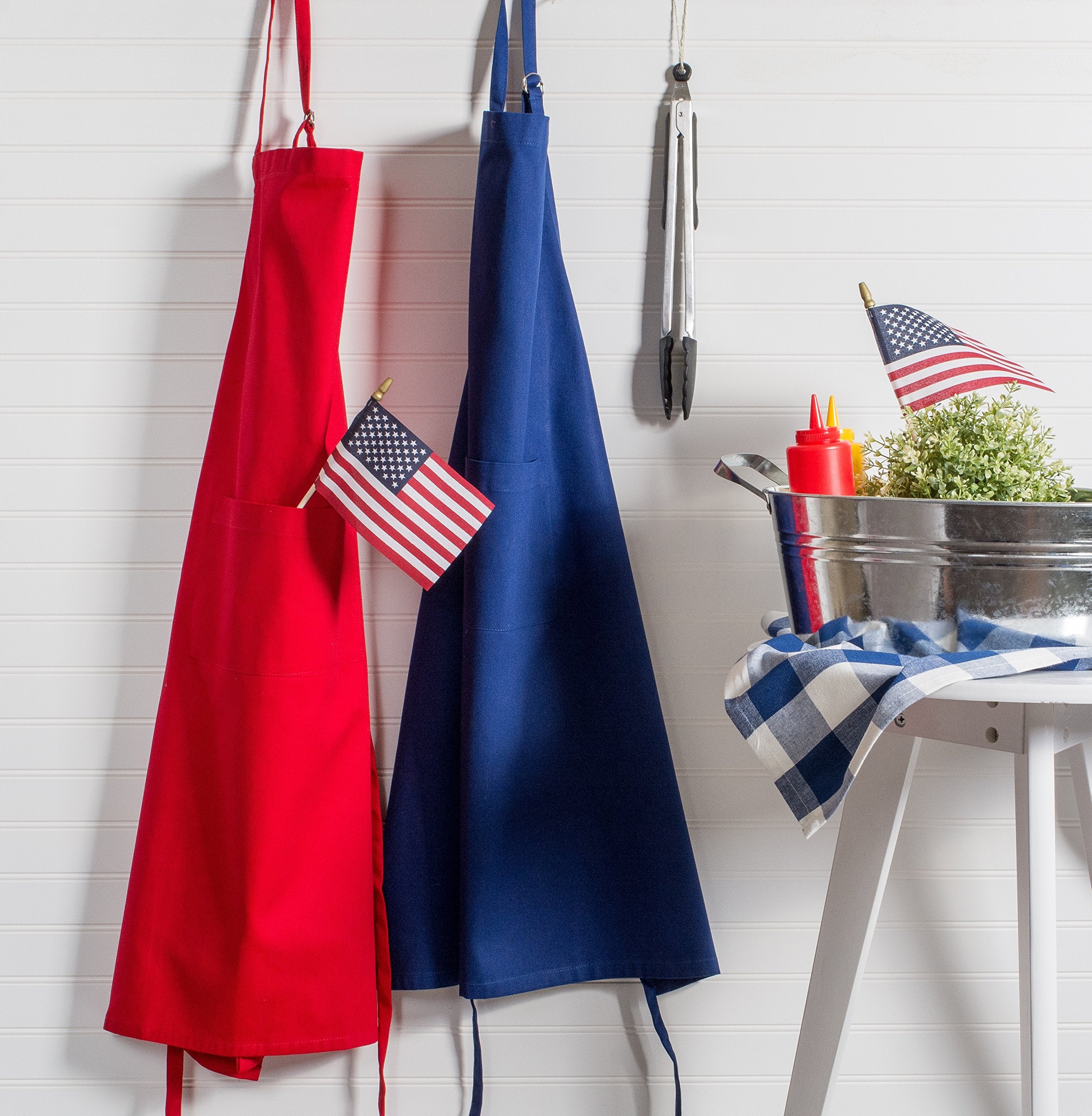 DII Everyday Basic Kitchen Collection, Chef Apron, Nautical Blue