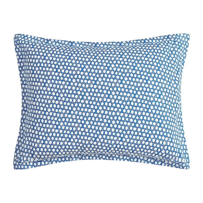 Poppy & Fritz - King Comforter Set, Reversible Cotton Bedding with Matching Shams, Medium Weight for All Seasons (Brooke Blue, King)