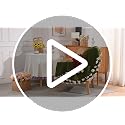 Handmade Crochet Flower Bouquet Throw Blanket - Decorative Rose Knit Throw