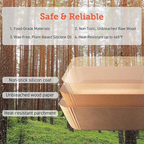 COSORI Air Fryer Liners - 100 PCS Non-Stick Disposable Paper Liners | 7.9" Unbleached, Heat Resistant Up to 465°F