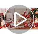 Christmas Ornament Set 80pcs Red White Gold Decorations with Variation of Red & Gold & White