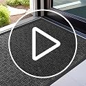 Heavy Duty Front Door Mat 29.5" x 17" - Non-Slip Dirt Trapper Doormat, Gray
