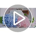 Real Touch Artificial Hydrangea Flowers 21" Large Stems, 3-Pack (Blue)